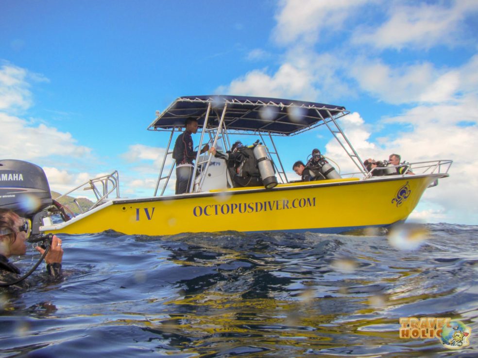 Bateau de plongée Octopus Diver à Praslin, Seychelles