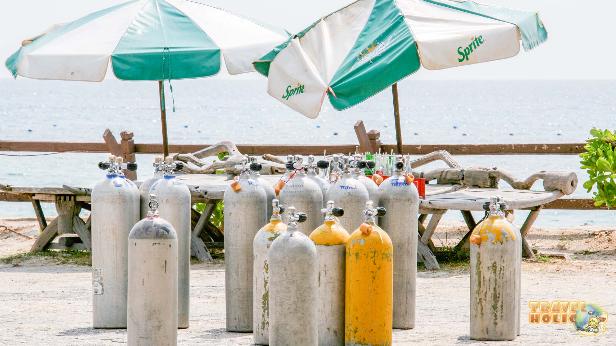 Bouteilles de plongée à Koh Tao