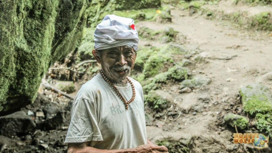 Balinais rencontré lors de notre visite du temple Goa Gajah à Ubud