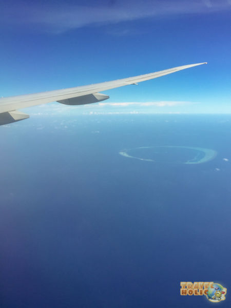 Atoll des Maldives en direction de notre hôtel le Kandolhu