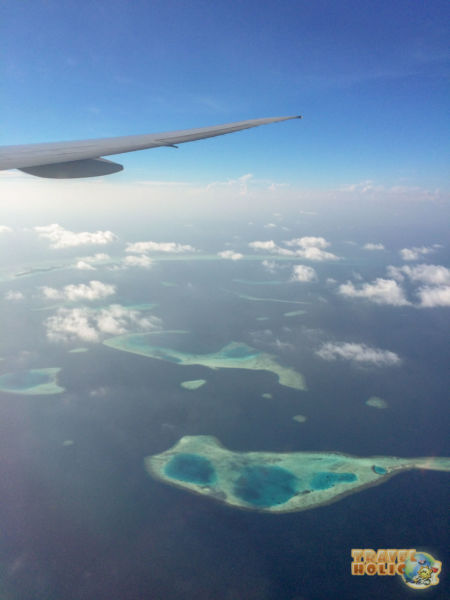 Les atolls des Maldives vus du ciel
