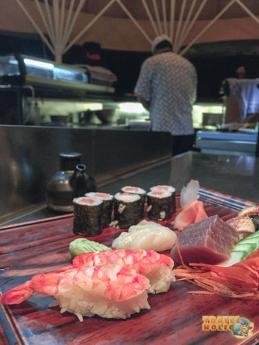 Sushis au restaurant du Kandolhu aux Maldives